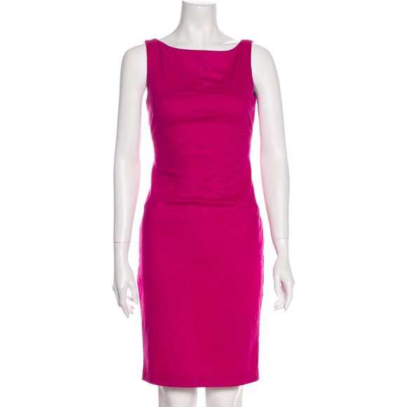 Diane Von Furstenberg, Fushia Sheath Dress, size 0 - Picture 2 of 15